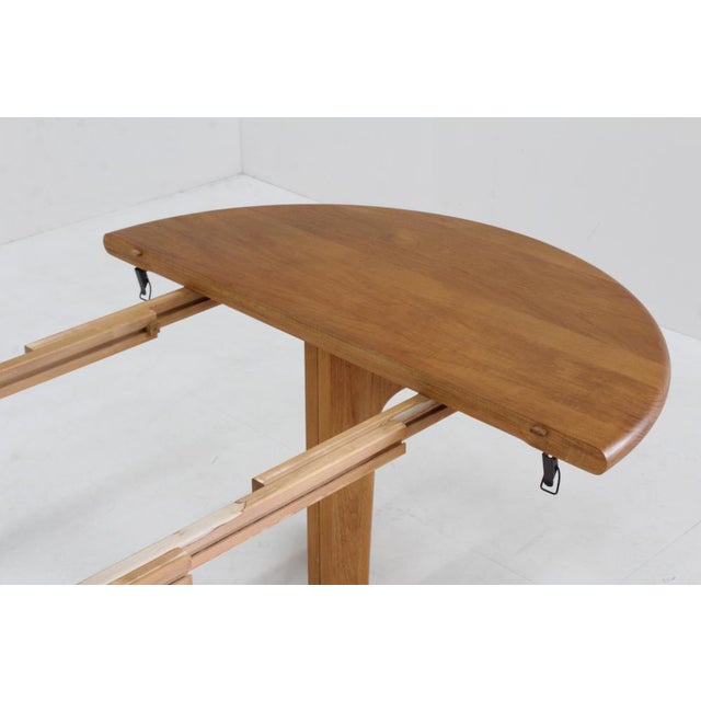 Vintage Danish Round Extendable Dining Table in Teak, 1960s For Sale - Image 6 of 9
