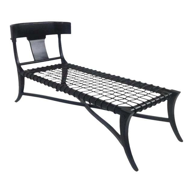 Modern Medellin Mid-Century Klismos Style Chaise Lounge For Sale