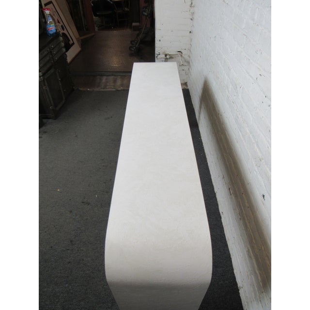 Wood Mid 20th Century White Mid-Century Modern Arch Table For Sale - Image 7 of 8