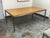 Design Plus Gallery presents a Room & Board Parsons Zebrawood Table. This Parsons-style table has a rectangular zebrawood...