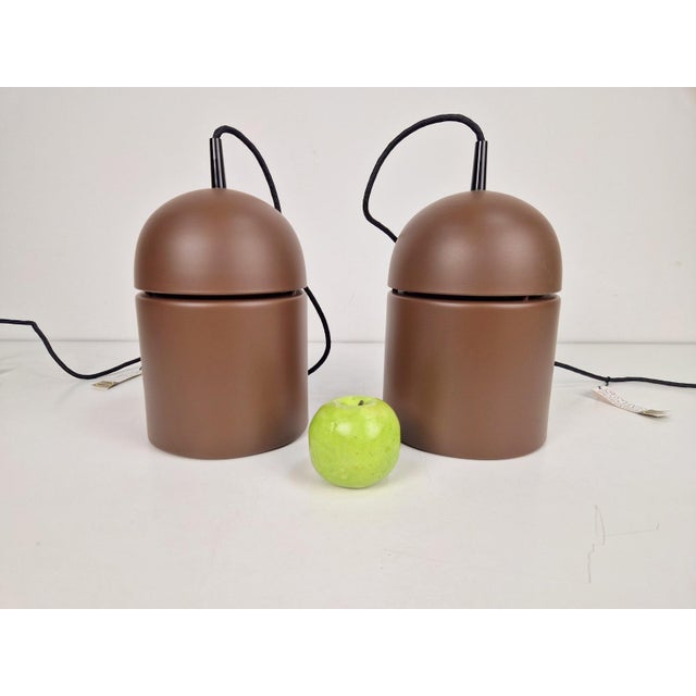 Vintage Uni Pendant Lamps by Vagn Dyring for Nordisk Solar, 1970s, Set of 2 For Sale - Image 9 of 13