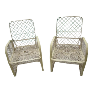 1950s Russell Woodard Spun Fiberglass Recliner Lounge Chairs, Attributed - Set of 2