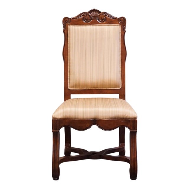 Hekman Furniture Cherry Louis XV French Provincial Contemporary Style Dining Side Chair 7-2224 For Sale