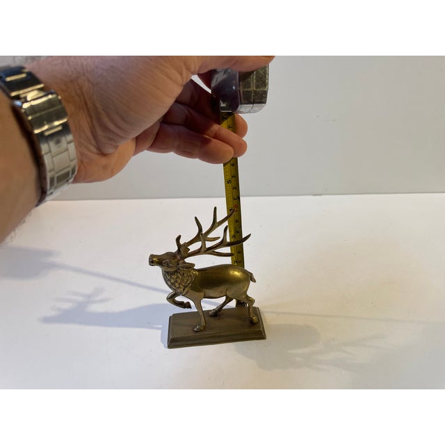 Vintage Brass Deer Figurine, 1980s For Sale - Image 6 of 9