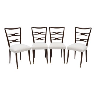Mid-Century Dinning Chairs attributed to Guglielmo Ulrich, 1940s, Set of 4 For Sale