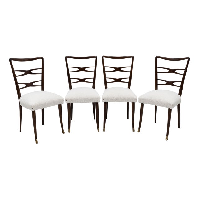Mid-Century Dinning Chairs attributed to Guglielmo Ulrich, 1940s, Set of 4 For Sale