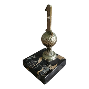 1962 Golf Trophy on Black Marbled Stone Base Hole in One