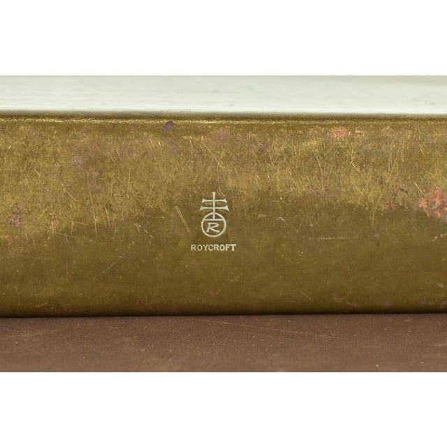 Roycroft Arts & Crafts Brass Finished Hammered Copper Letter Rack For Sale - Image 10 of 12