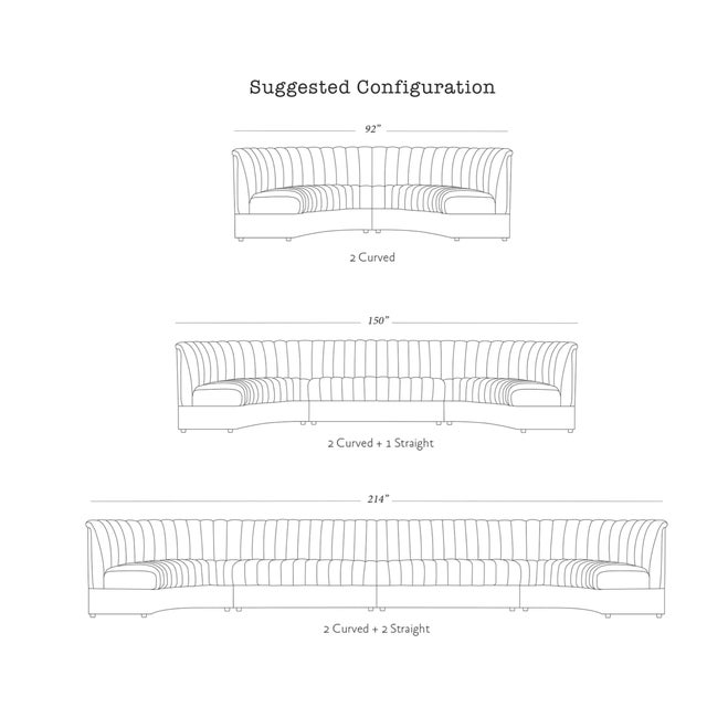 Matthew Izzo Home Estelle Oatmeal Velvet Curved Banquette Sofa For Sale In New York - Image 6 of 7
