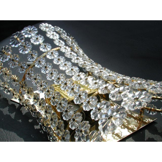 Emil Stejnar Mid-Century Wall Light in Crystal Glass & Brass attributed to Emil Karl Stejnar, 1950s For Sale - Image 4 of 8