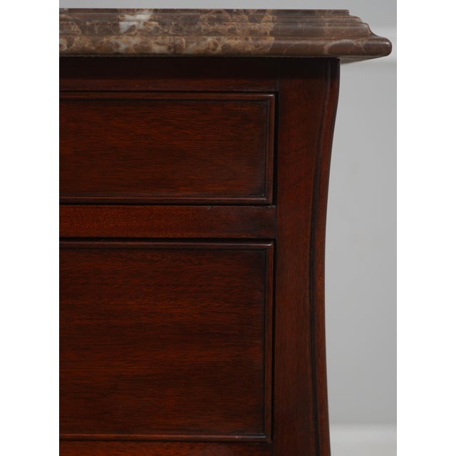 Brown Henkel Harris Marble Top Kettle Base Mahogany Chest For Sale - Image 8 of 18