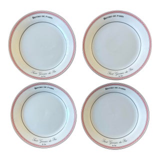 Set of 4 "Bistro De Paris" Small Plates by Kiss That Frog For Sale