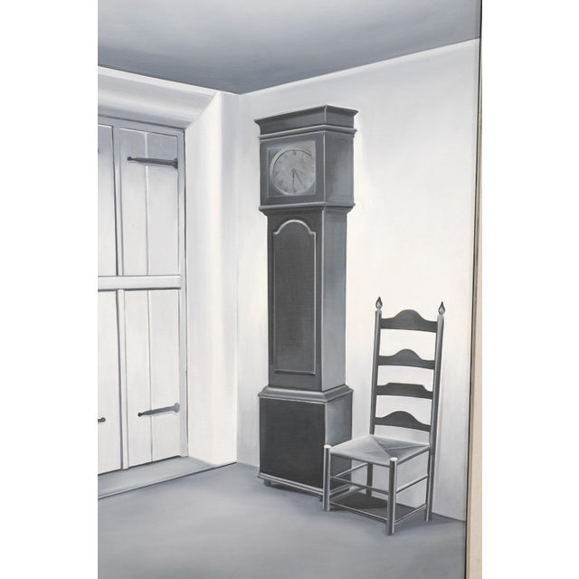 Mid 20th Century Large Lowell Blair Nesbitt Black & White Tonal Painting For Sale In Atlanta - Image 6 of 11
