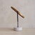 Mid-Century Modern Italian Round Brass Vanity Mirror with Marble Base, 1950s For Sale - Image 3 of 9