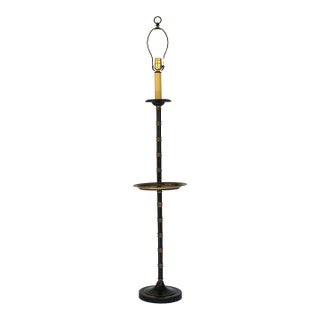 Vintage Asian Inspired Faux Bamboo Floor Lamp For Sale