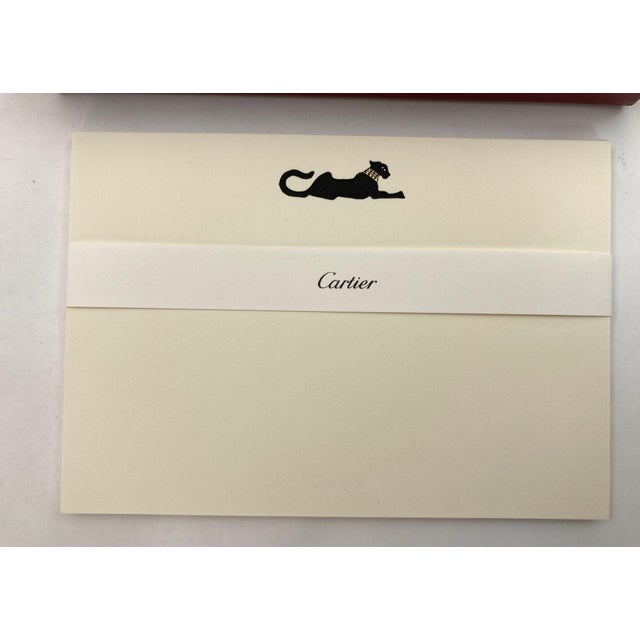 Contemporary Cartier Iconic Panther Design Card and Envelope Set Luxury Desk Stationery For Sale - Image 3 of 7
