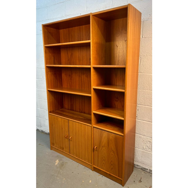 Mid-Century Modern Late 20th Century Mid-Century Modern Danish Teak Bookcase For Sale - Image 3 of 12