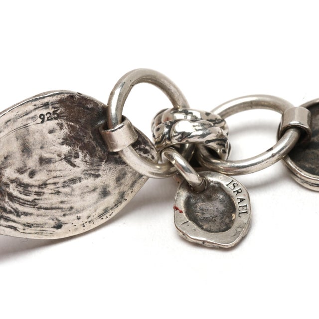 Metal Silpada Flower Charm Bracelet, Sterling Silver, Length 7.75 Inches For Sale - Image 7 of 8