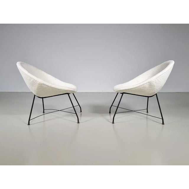 Set of Minoletta Armchairs attributed to Augusto Bozzi for Saporiti, 1950s For Sale - Image 3 of 9