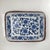 Ceramic Serving Platters in White and Blue Floral Pattern with Woven Wicker Mount, 1980, Set of 6 For Sale - Image 14 of 18