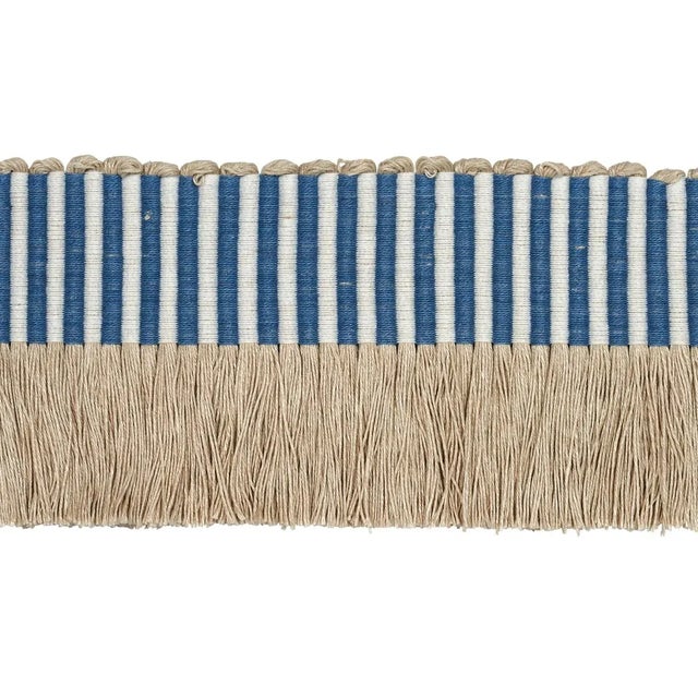 Not Yet Made - Made To Order Sample - Schumacher Graphic Fringe in Blue For Sale - Image 5 of 5