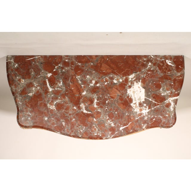 Late 19th Century Antique Louis XV Giltwood (Gold Leaf) Marble Top Console Table For Sale - Image 5 of 12