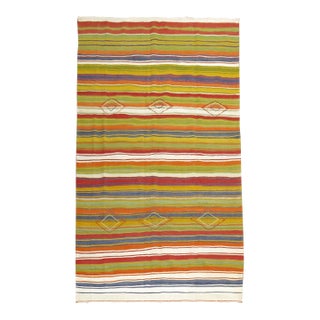 Mid 20th century Turkish Striped Kilim For Sale