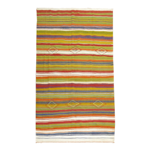 Mid 20th century Turkish Striped Kilim