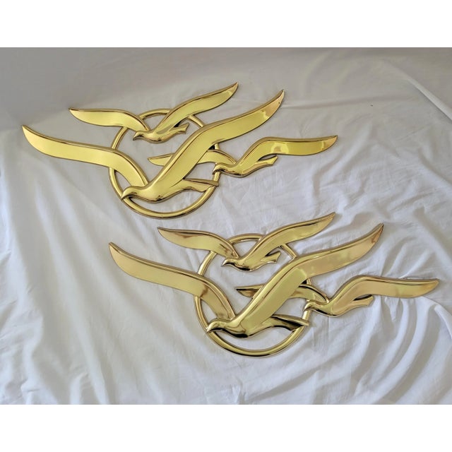 80s Syroco Gilted Flying Bird Wall Art Pair For Sale - Image 13 of 13