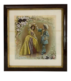 Antique Lithograph "Sir Roger De Coverley" English Dance