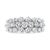 Early 21st Century 10K White Gold 2 1/2 Cttw Round Natural Diamond 3 Row Band Ring (I-J Color, I1-I2 Clarity) - Ring Size 7 For Sale - Image 5 of 7