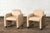 Pair Leather Barrel Chairs, 1980 For Sale - Image 4 of 11