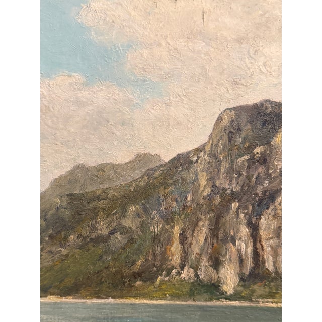 Luigi Arrigoni, Lake Como Landscape, 20th Century, Oil on Panel, Framed For Sale - Image 8 of 9