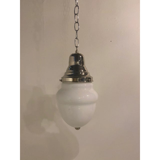 1930’s Small Opaline Glass Lantern For Sale In New York - Image 6 of 7
