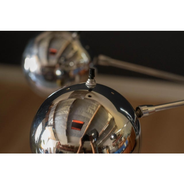 Chrome Triennale Mid Century Modern Orbiter Chrome Floor Lamp by Robert Sonneman For Sale - Image 8 of 9