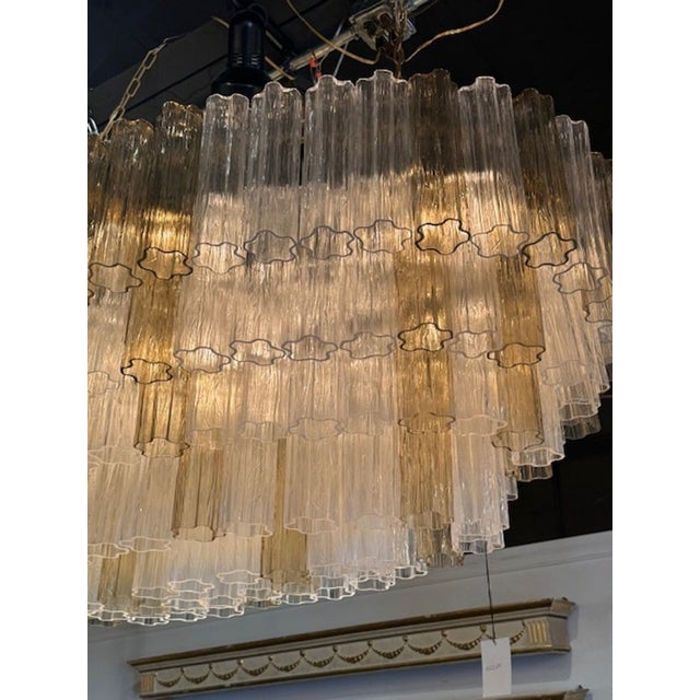 Oval Murano Tronchi Chandelier For Sale - Image 4 of 8