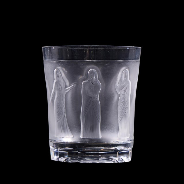 Lalique Early 20th Century Lalique French Femmes Crystal Whiskey Tumbler Glasse For Sale - Image 4 of 6