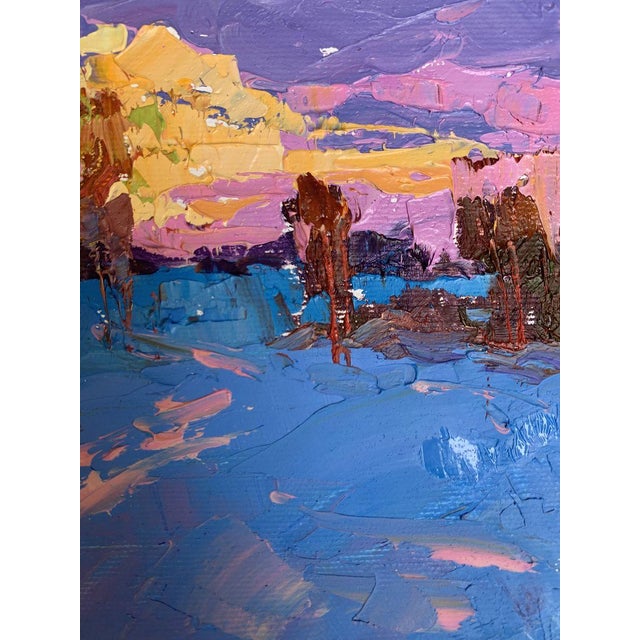 Oil Painting in the Evening in the Cold Oksana Ivanyuk For Sale - Image 11 of 12