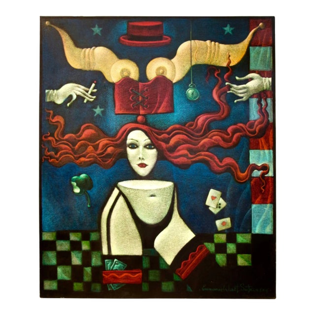 Mid 20th Century Janet and Emmanuel Snitkovsky Painting For Sale