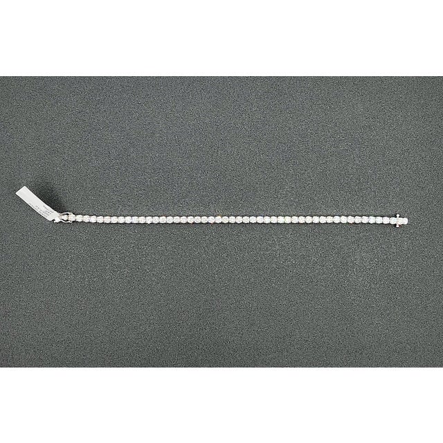 Metal 7.42 Ct Diamond Tennis Bracelet For Sale - Image 7 of 8