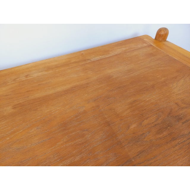 Large Vintage Brutalist Table in Oak, 1960s For Sale - Image 13 of 18