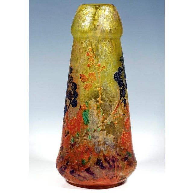 Large Art Nouveau Cameo Vase from Daum Nancy, 1890s For Sale - Image 4 of 9