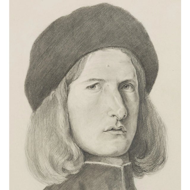 H. Kestner, Portrait of a Young Man, 1830, Pencil For Sale - Image 5 of 6