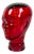 Vintage German Red Glass Head, 1970s For Sale