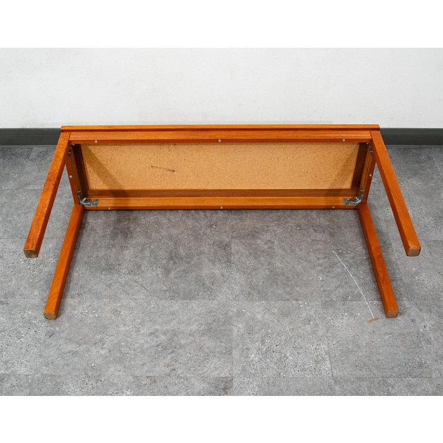 Mid Century Danish Modern End Table Side Entryway Console Wide Tile Teak Wood For Sale In Sacramento - Image 6 of 12