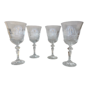Vintage Crystal Wine Water Goblets - 4