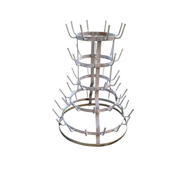 French 52 Peg Bottle Dryer Garden Sculpture, 1950 For Sale - Image 10 of 10