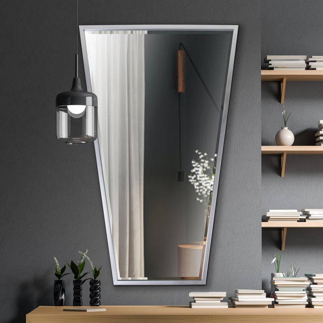 Ezra Silver Mirror For Sale - Image 9 of 11