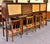 Iconic European Mid Century Modern Teak & Wicker Nesting Dining Suite W/ Credenza, Dining Table & Four Chairs c.1960 For Sale - Image 4 of 18