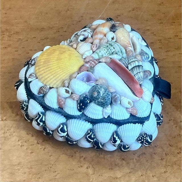 Vintage Decorative Shell Covered Box For Sale - Image 10 of 12